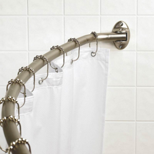 60 To 72 Inch Adjustable Brushed Nickel Curved Hotel Rod 35601BN by Zenith Best Price