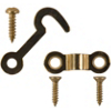 3/4 By 1 7/8 Inch Bright Brass Hook and Staple C78B3 by Ives Division Schlage