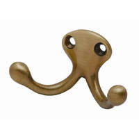 1 1/8 Inch Antique Brass Double Wardrobe Hook SPS582MB-609 by Schlage Lock Best Price