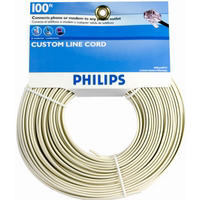 100 Foot Almond Modular 4 Wire Cord TP001N by AudioVox Best Price