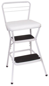 White Chair/Step Stool 11130WHT by Cosco Home and Office Best Price