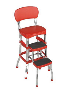 Red Retro Step Stool 11-120-RED1 by Cosco Home and Office Best Price