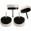 1 1/8 Inch Plastic Base Cushion Glides FE-50314 by Mintcraft