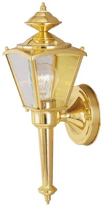 1 Light Small Coach Lantern Polished Brass 4003H2 by Boston Harbor Best Price