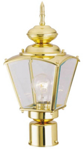1 Light Post Coach Lantern Polished Brass 4007H2 by Boston Harbor Best Price