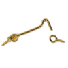 Wire Gate Hooks and Eyes Solid Brass Zinc Plated 2 1/2 Inch Length Card of 2 LR413 by Mintcraft