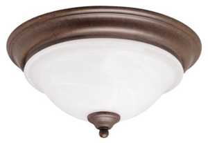 3 Light Ceiling Light Fixture Flush Mount Rustic Brown BRT-ATE1013-RB by Boston Harbor Best Price
