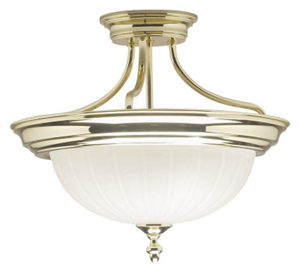 2 Light Ceiling Light Fixtures Bright Brass Ceiling Fixture RF-SF-008-PB by Boston Harbor Best Price