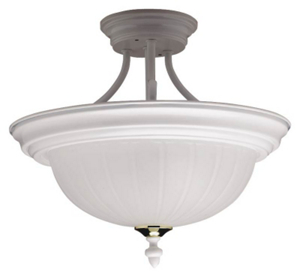 2 Light White Ceiling Fixture RF-SF-008-WH by Boston Harbor Best Price