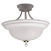 2 Light White Ceiling Fixture RF-SF-008-WH by Boston Harbor