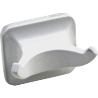 Manhattan Collection Square White Double Robe Hook L3653-51-07 by Mintcraft