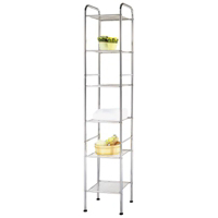 Chrome Steel Wire Shelf 6 Tier BC45C-CH by HomeBasix
