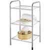 Chrome Shelf 3 Tier 4 Casters 453-1885 by HomeBasix