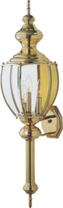 3 Light Coach Style Outdoor Lantern 33 1/2 Inch Height Polished Brass BRT-11100H-PB by Boston Harbor Best Price