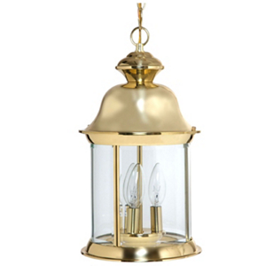 3 Light Outdoor Pendant Lantern Polished Brass BRT-8703-PB by Boston Harbor Best Price