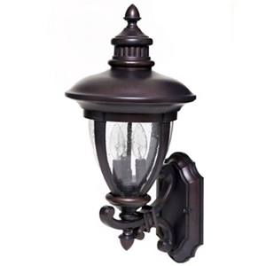 3 Light Outdoor Lantern Metal Wall Mount Redwood Rust BRT-BLR1613M by Boston Harbor Best Price