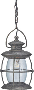 1 Light Rust Outdoor Pendant Lantern Misty Pewter BRT-CDC1701 by Boston Harbor Best Price