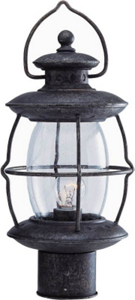 1 Light Rust Pewter Post Lantern Misty Pewter BRT-CDC1801 by Boston Harbor Best Price