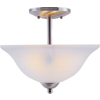 2 Light Semi Flush Fixture Bright Nickel A2242-2 by Boston Harbor