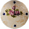 Mintcraft 12 Inch Rose Mosaic Clock M57003 by Mintcraft