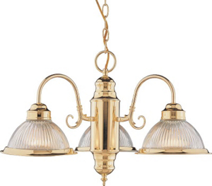 Polished Brass 3 Light Chandelier DK1003-PB by Boston Harbor Best Price