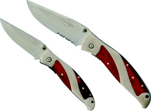 2 Piece Wood Grain Knife Gift Set TGEK-16 by DiamondBack Best Price