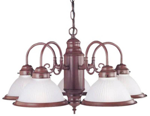 5Lt Frosted Sienna Chandelier RF-033L by Boston Harbor Best Price