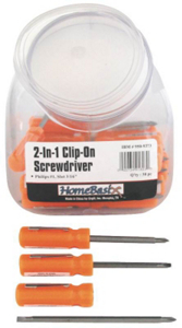 30Pc 2-N-1 Clip-On Screwdriver W9843L by ToolBasix Best Price