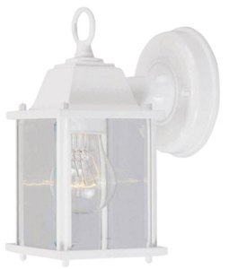 1 Light White Small Porch Wall Lantern AL1037-43L by Boston Harbor Best Price