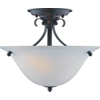 2-Light Matte Black Semi-Flush F3-2SF-3L by Boston Harbor