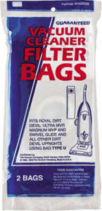 Dirtdevil Type U Vac Bag 3Pack 3920047001 by TTI Floor Care Hoover Best Price