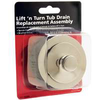 Lift and Turn With Strainer Brushed Nickel K62-3DSBN by Plumb Pak