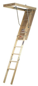 Premium Series 22 Inch By 10 Foot Wood Attic Stairway FTL224P by Louisville Ladder Best Price
