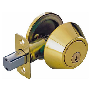 Single Cylinder Deadbolt Polished Brass DBM1VKA3 by Mintcraft Locks Best Price