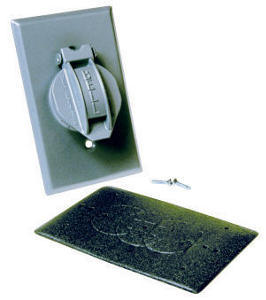 1 Gang Single Receptical Cover Gray 5155-5 by Bell Weatherproof Best Price
