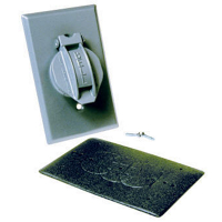 1 Gang Single Receptical Cover Gray 5155-5 by Bell Weatherproof