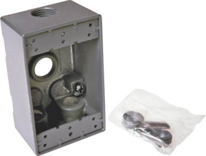 1 Gang Aluminum 4 Outlet Box Gary 5321-0 by Bell Weatherproof Best Price