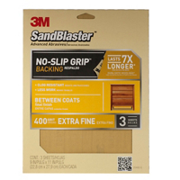 Sandblaster Sandpaper Between Coats 9 By 11 Inch 400 Grit 20400 by 3M