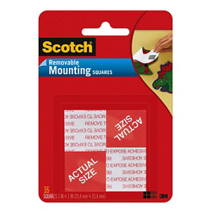 Scotch Removable Heavy Duty 1 Inch Mounting Square Double Sided Self Stick Adhesive 108 by 3M Best Price