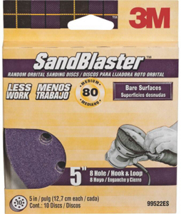 5In 8Hole Disc 80Grt 10Pk 99522ES by 3M