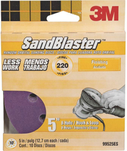 5In 8Hole Disc 220Grit 10Pk 99525ES by 3M Best Price