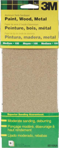 Aluminum Oxide Sandpaper General Purpose 3 2/3 By 9 Inch Medium Grit 9016 by 3M