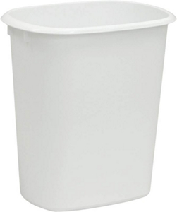 Organize Your Home 6Qt Wastebasket White WB0008 by United Plastics Best Price