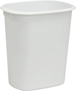 Organize Your Home Wastebasket 10 Qt White WB0013 by United Plastics Best Price