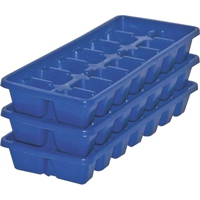 At Your Service 3Pk Ice Cube Tray Blue IC0005 by United Plastics