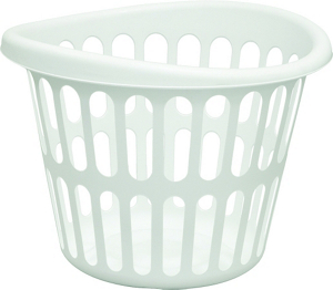 Organize Your Home 1 Bshl. Laundry Basket White LN0017 by United Plastics Best Price