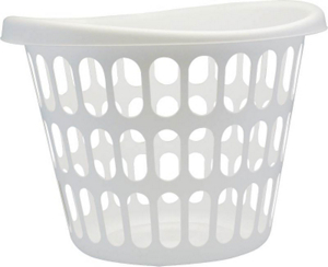 Organize Your Home 2 Bshl. Laundry Basket White LN0019 by United Plastics Best Price