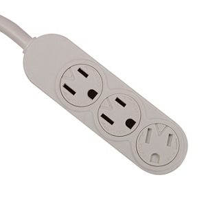 Master Electrician Me Wht 3Out Pwr Strip PS-304 by Kab Enterprise Best Price