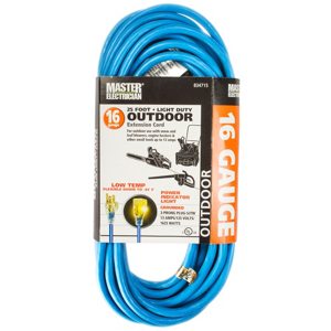 Master Electrician 25 Foot 16/3 Blue Extension Cord 02367-06ME by Ho Wah Gentin Kintron Sdnbhd Best Price