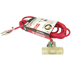 Master Electrician 50 Foot 14/3Red Extension Cord CTL-50M by Alert Stamping Best Price